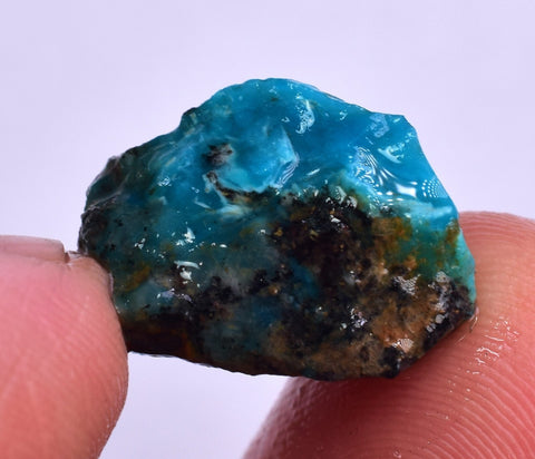 13carats GEM SILICA CHRYSOCOLLA CHALCEDONY PERU HIGH YIELD NEW FIND ROUGH SB168