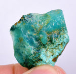 8.2grs GEM SILICA CHRYSOCOLLA LILY MINE PERU CHALCEDONY QUARTZ BLUE ROUGH SB143