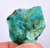 8.2grs GEM SILICA CHRYSOCOLLA LILY MINE PERU CHALCEDONY QUARTZ BLUE ROUGH SB143