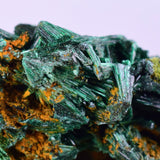 3cms MALACHITE CRYSTALS CONGO MINDINGI MINE SUPER SHINY MINERAL SPECIMEN UB93
