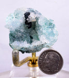 3.9cms ATACAMITE DRUZY CHRYSOCOLLA  STALACTITE LILY MINE PERU MINERAL AB42