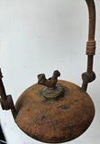 42cms LENTICULAR MINERS LAMP TUNNEL RARE LANTERN IRON CAST NB08