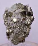 6.2cms PYRITE CUBIC FLUORITE QUARTZ PERU SHINY CRYSTALS MINERAL COLLECTOR MB142