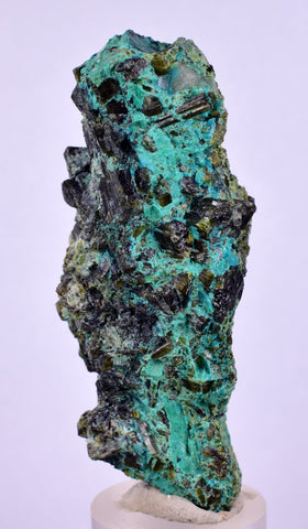 6.7cms EPIDOTE CHRYSOCOLLA CRYSTALS PERU COLLECTOR GREEN COLOR MINERAL CB186