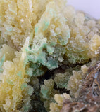 13cm STALACTITE SELENITE CALCITE DRUZY CHRYSOCOLLA MALACHITE LILY MINE PERU DB97