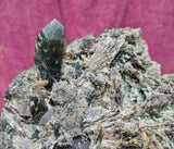 19cms EPIDOTE QUARTZ CRYSTALS PERU CLUSTER COLLECTOR GREEN COLOR MINERAL CB92