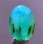 2.5ct GEM BLUE OPAL SCENIC CABOCHON PERU SEASCAPE PENDANT JEWELRY BB361