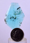 14ct GEM BLUE OPAL SCENIC CABOCHON PERU SEASCAPE PENDANT JEWELRY BB163