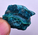 55grs BLUE MALACHITE CHRYSOCOLLA SCULPTURE SCENIC PERU ROUGH DECORATION UB183