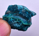 55grs BLUE MALACHITE CHRYSOCOLLA SCULPTURE SCENIC PERU ROUGH DECORATION UB183