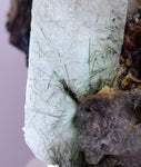 9.3cms QUARTZ EPIDOTE TOURMALINE CRYSTAL MINERAL SPECIMEN QB102
