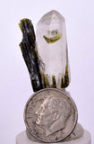 2.8cms PREMIUM EPIDOTE QUARTZ MINIATURE CRYSTALS PERU AESTHETIC COLLECTOR CB128