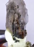 9.1cms GEM QUARTZ NATURAL CHLORITE INCLUDED PHANTOM CRYSTAL PERU  QB77