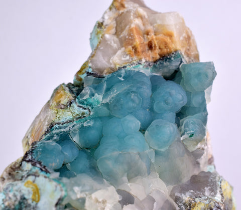 11ms DRUZY GEM SILICA CHRYSOCOLLA CHALCEDONY BOTRYOIDAL LILY MINE PERU DB95
