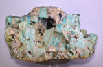 18cms AMAZONITE MICROCLINE QUARTZ CRYSTALS DENDRITES MICA MUSCOVITE PERU EB66