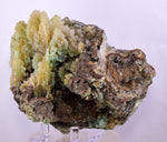 13cm STALACTITE SELENITE CALCITE DRUZY CHRYSOCOLLA MALACHITE LILY MINE PERU DB97