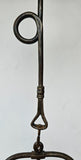 57cm  LENTICULAR MINERS LAMP TUNNEL RARE LANTERN IRON CAST NB07
