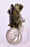 LOT 10 EPIDOTE QUARTZ CRYSTALS PERU CLUSTER COLLECTOR GREEN COLOR MINERAL CB187