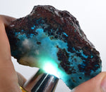 61grs GEM SILICA CHRYSOCOLLA SCENIC PERU CHALCEDONY COPPER MINERALS ROUGH SB187