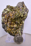 7.5cms APATITE SIDERITE QUARTZ CRYSTALS CHALCOPYRITE PYRITE PERU AB184