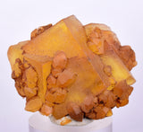 3.7cms GEM YELLOW FLUORITE SHINY CRYSTAL AHOULI MOROCCO MINERAL SPECIMEN KB48