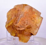 4.5cms GEM YELLOW FLUORITE SHINY CRYSTAL AHOULI MOROCCO MINERAL SPECIMEN KB45