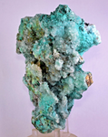 20cm GEM CHRYSOCOLLA IN SELENITE LILY MINE PERU MALACHITE STALACTITES CB359