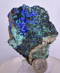 7.1cms AZURITE MALCHITE CRYSTALS PERU MINERAL SPECIMEN CUSCO UB209