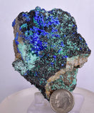 7.1cms AZURITE MALCHITE CRYSTALS PERU MINERAL SPECIMEN CUSCO UB209