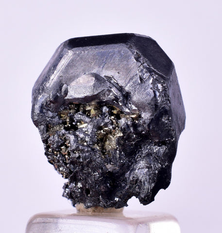 1.8cms GEM ACANTHITE PYRITE CRYSTALS MINERAL SPECIMEN PERU HB266