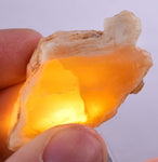 165 grams GEM GOLDEN OPAL PERU TRANSLUCENT SCENIC MINERAL SPECIMEN OB114