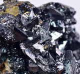 7cms GEM TETRAHEDRITE PYRITE QUARTZ BORNITE CRYSTALS PERU MINERAL SPECIMEN IB74