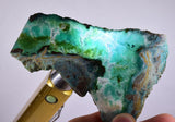67grs GEM SILICA CHRYSOCOLLA SLAB LILY MINE PERU CHALCEDONY QUARTZ ROUGH SB192