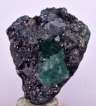 4.1cms GEOCRONITE GREEN FLUORITE CRYSTAL PERU MILPO ATACOCHA PERU SHINY KB27