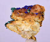 2.5cms AZURITE MALACHITE CRYSTALS MINERAL SPECIMEN AHOULI MINES MOROCCO UB220