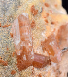 6.8cms LIMONITE IN SELENITE CRYSTAL COLLECTOR PERU MINERAL SPECIMEN TB108