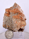 6.1 cms RED ORANGE ZEOLITE STILBITE LAUMONTITE CALCITE CRYSTALS PERU FB60
