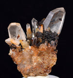 4.7cms HEMATOID JAPAN LAW QUARTZ  GOETHITE MINERAL SPECIMEN PERU QB114