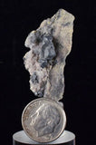 3.9cms ACANTHITE QUARTZ CRYSTALS MINERAL SPECIMEN PERU COLLECTOR HB3