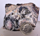 5.6cm ACANTHITE RHODOCHROSITE CHALCOPYRITE PYRARGYRITE QUARTZ CRYSTAL PERU HB182