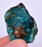 11grs GEM SILICA CHRYSOCOLLA LILY MINE PERU CHALCEDONY QUARTZ BLUE ROUGH SB153