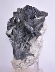 12cms STIBNITE QUARTZ CRYSTAL PERU MINERAL SPECIMEN COLLECTOR MB117