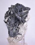 12cms STIBNITE QUARTZ CRYSTAL PERU MINERAL SPECIMEN COLLECTOR MB117