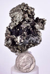 4.6cms PYRITE PYRRHOTITE PERU SHINY CRYSTALS SAMPLE MINERAL SPECIMEN MB77