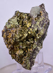 7.5cms APATITE SIDERITE QUARTZ CRYSTALS CHALCOPYRITE PYRITE PERU AB184