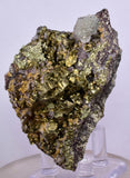 7.5cms APATITE SIDERITE QUARTZ CRYSTALS CHALCOPYRITE PYRITE PERU AB184