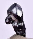 1.3cms GEM ACANTHITE IRIDESCENT QUARTZ PYRARGYRITE CRYSTALS MINERALPERU HB166