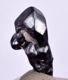 1.3cms GEM ACANTHITE IRIDESCENT QUARTZ PYRARGYRITE CRYSTALS MINERALPERU HB166