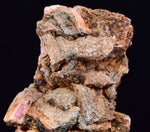 5.6cms GEM RHODOCHROSITE CUBIC CRYSTALS GOETHITE PERU MINERAL SPECIMEN RB607