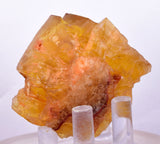 4.5cms GEM YELLOW FLUORITE SHINY CRYSTAL AHOULI MOROCCO MINERAL SPECIMEN KB45